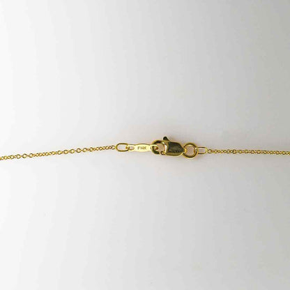 14K Yellow Gold Peridot & Diamond Necklace 4.9G