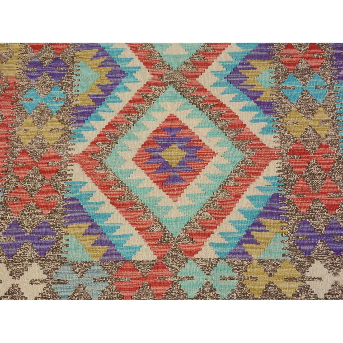 3'X4' Colorful Reversible Afghan Kilim Flat Weave Wool Hand Woven Rug