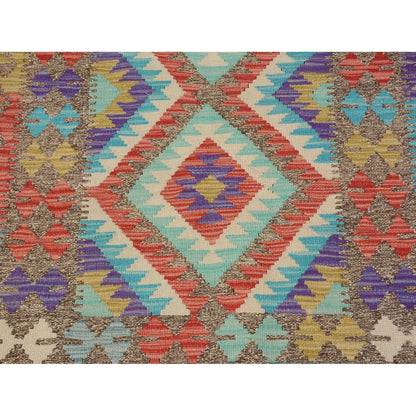 3'X4' Colorful Reversible Afghan Kilim Flat Weave Wool Hand Woven Rug