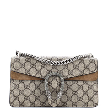Gucci Dionysus Bag Gg Coated Canvas With Crystal Embellished Metal Small