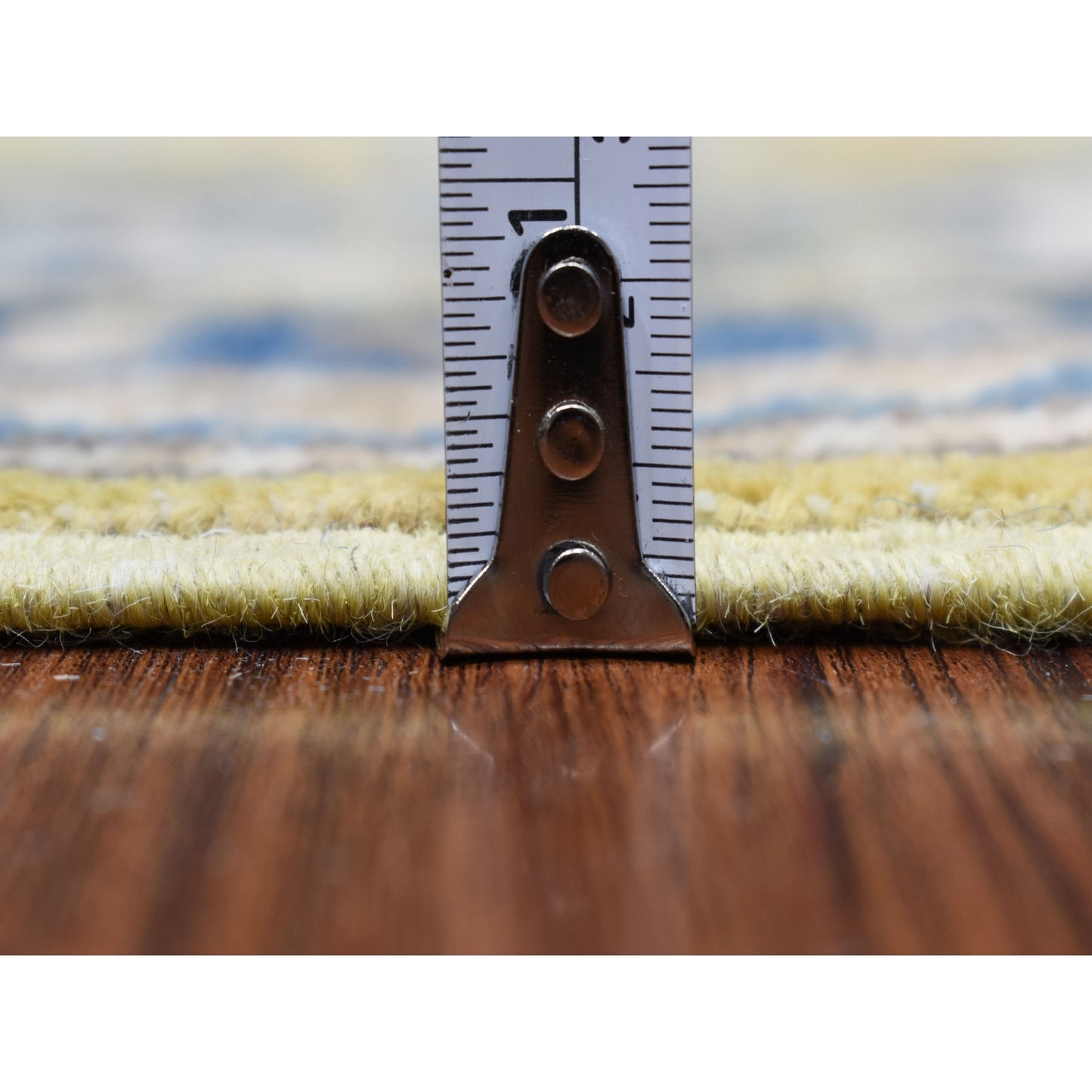 4'10"X6'6" Yellow Fusion Kazak Pure Wool Hand Knotted Oriental Rug