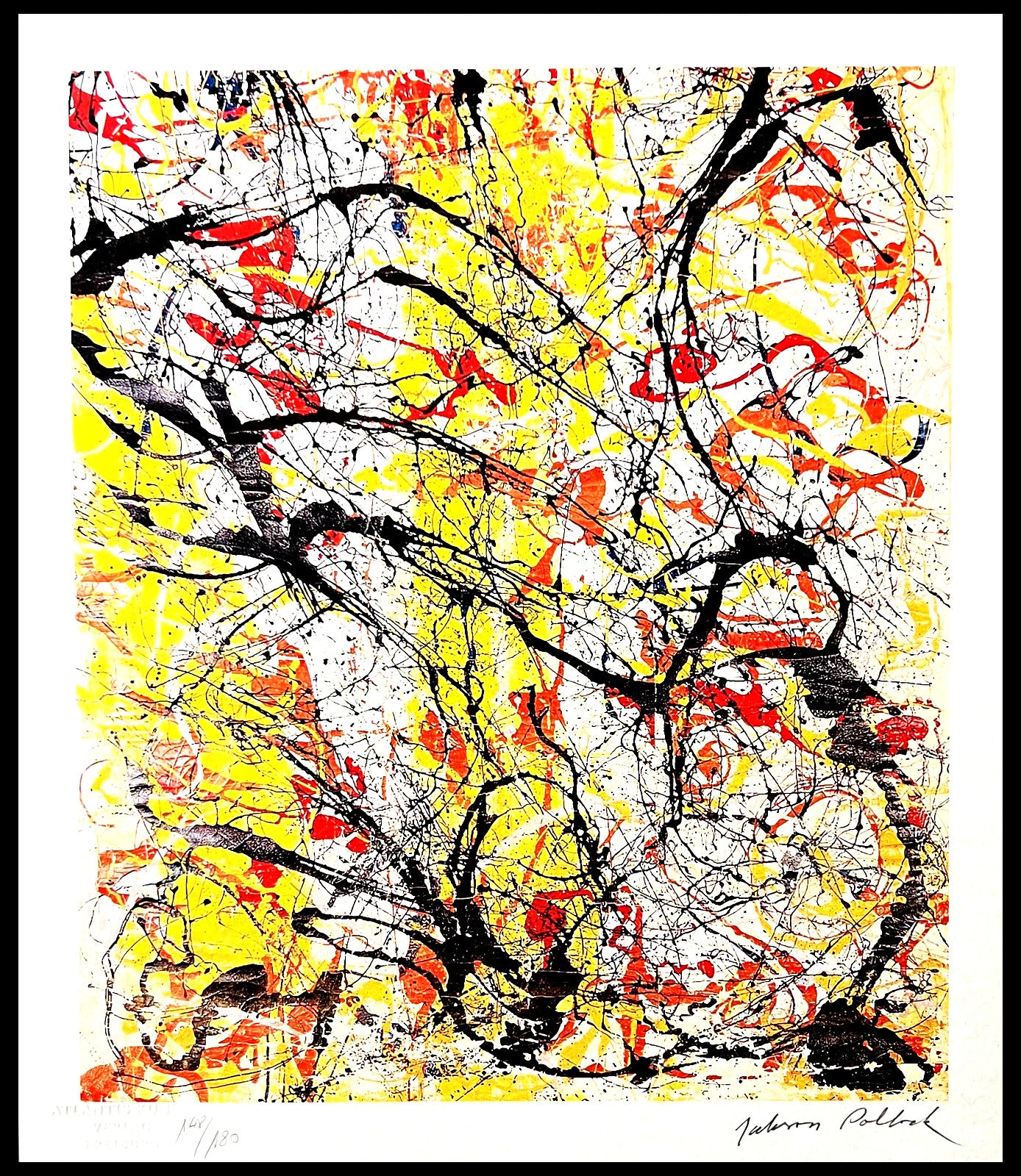 Jackson Pollock Action Painting Coa Signed Numbered In Pencil Limited Edition