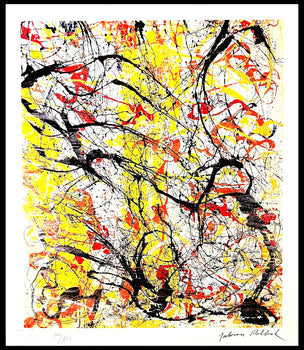 Jackson Pollock Action Painting Coa Signed Numbered In Pencil Limited Edition