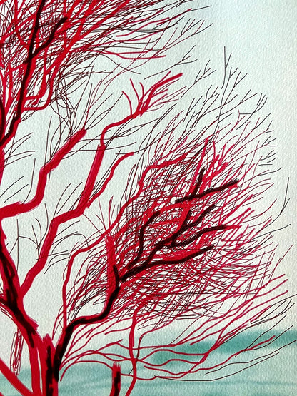 David Hockney Coa Lithograph Signed Op Hand Numbered Limited &^