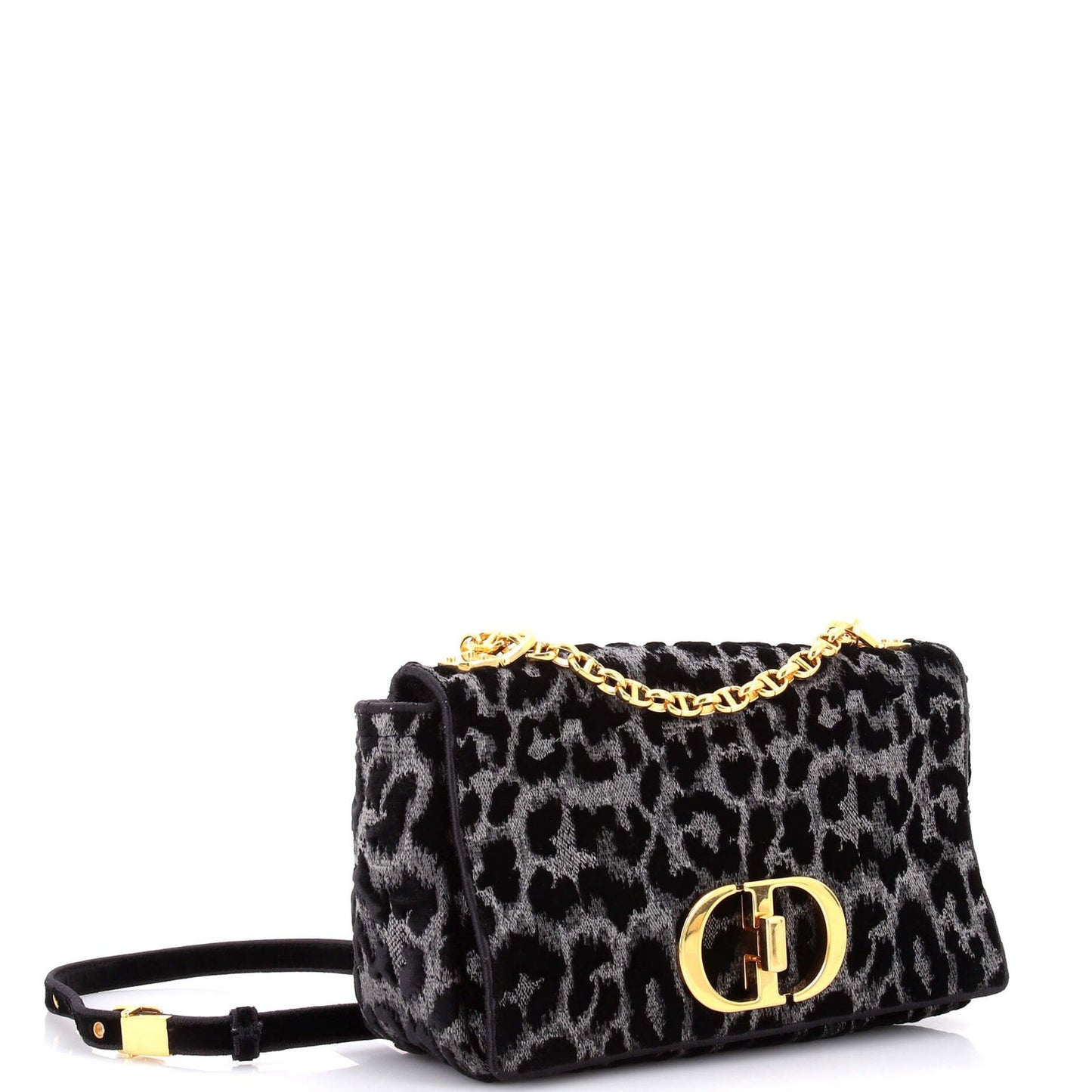 Christian Dior Caro Bag Mizza Embroidered Velvet Medium