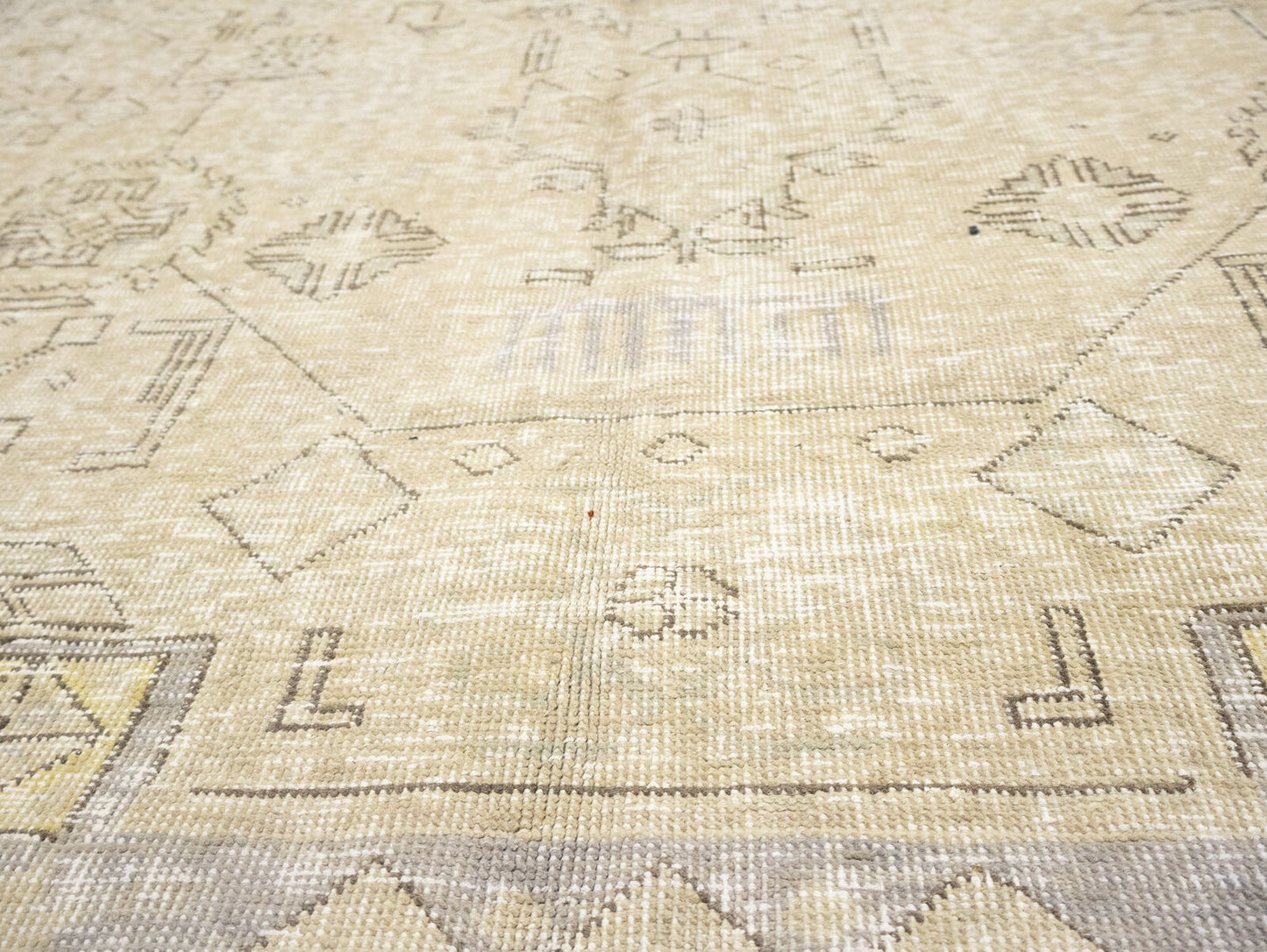 Semi-Antique Handmade Floral Oriental Rug Vintage