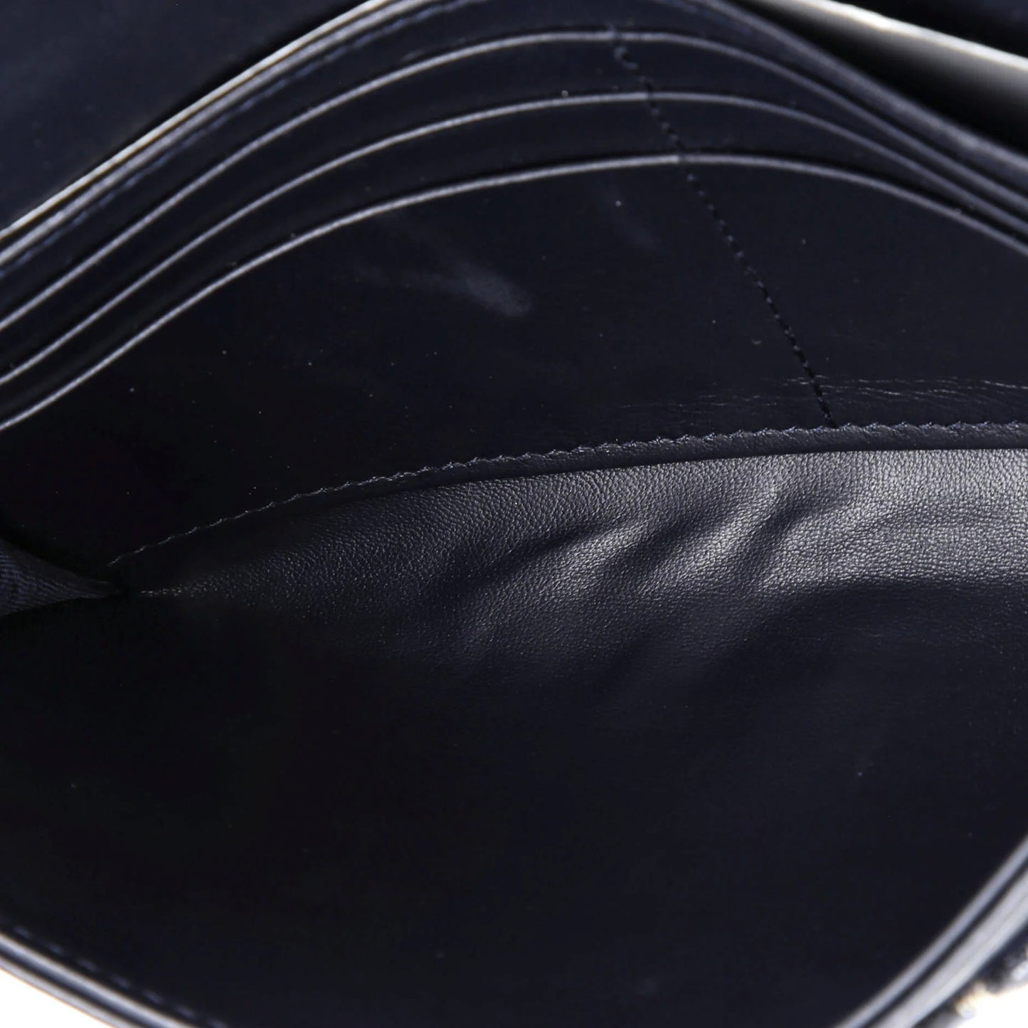 Christian Dior Saddle Chain Wallet Oblique Canvas