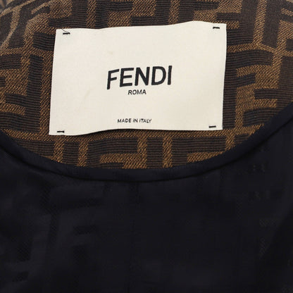 Fendi Women'S Double Breasted Jacket Zucca Polyester And Cotton