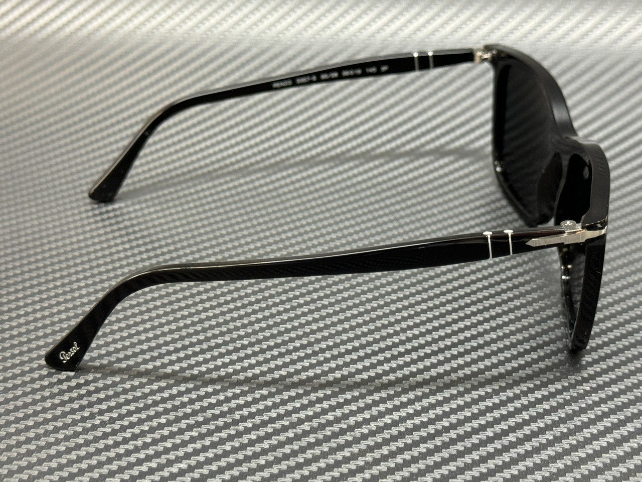 PERSOL PO3357S 95 58 RENZO Black Green Polarized Unisex 56 mm Sunglasses