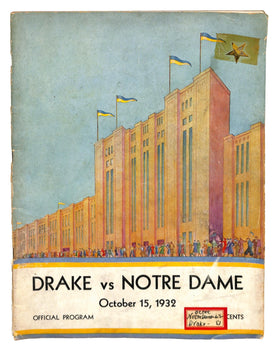 10/15/1932 Drake Vs. Notre Dame College Program 185781