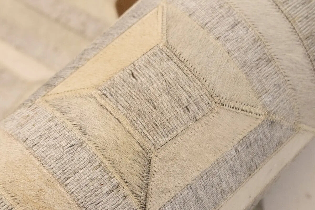 Patchwork Modern Cowhide Leather Rug Contemporary
