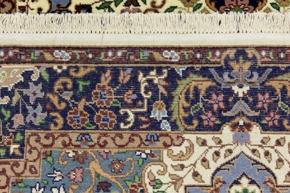Hand-Knotted Kirman Classic Floral Design