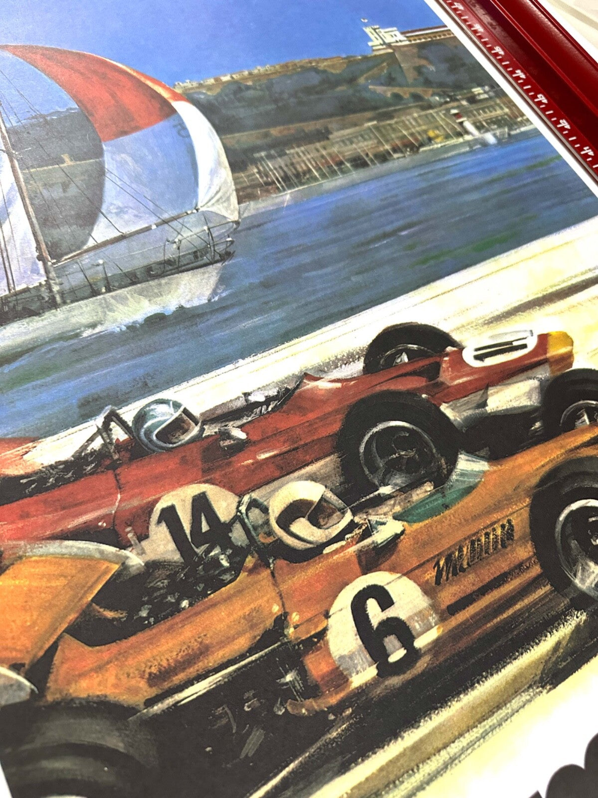 Poster Monaco Grand Prix 1970 Michael Turner Vintage French Automobile Racing