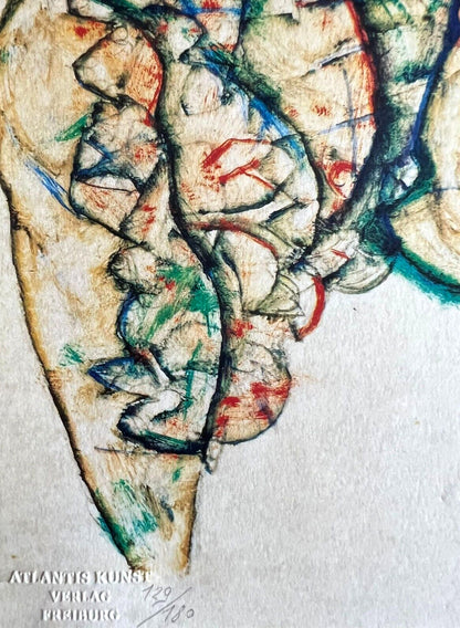 Egon Schiele Lithograph From An Painting