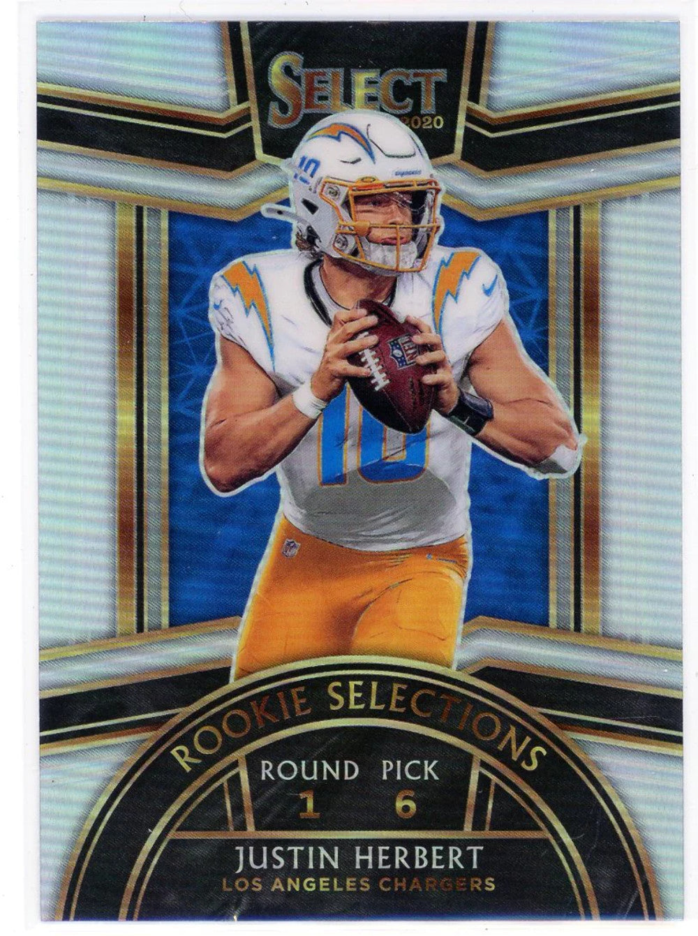 Justin Herbert 2020 Panini Select Rookie Selections Prizm Card #Rs-4