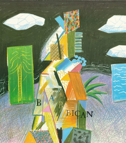 David Hockney Detail From Cubistic Bar " Lithograph Pop Art Mul
