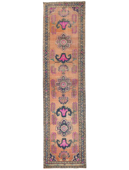 Distressed Tribal Oriental Runner Rug Handmade