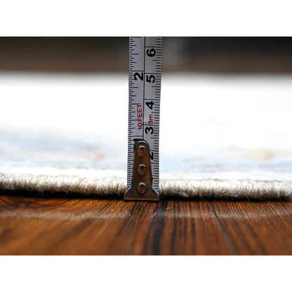 2'8"X19'2" Platinum White Angora Oushak Oversized Runner Oriental Rug