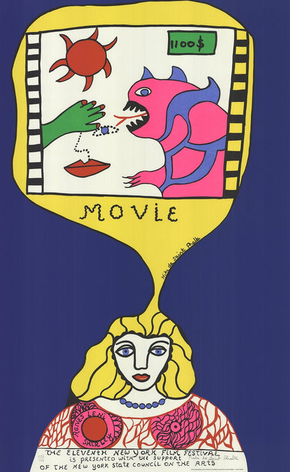 NIKI DE SAINT PHALLE Eleventh New York Film Festival SIGNED 70.25" x 37.25" Seri