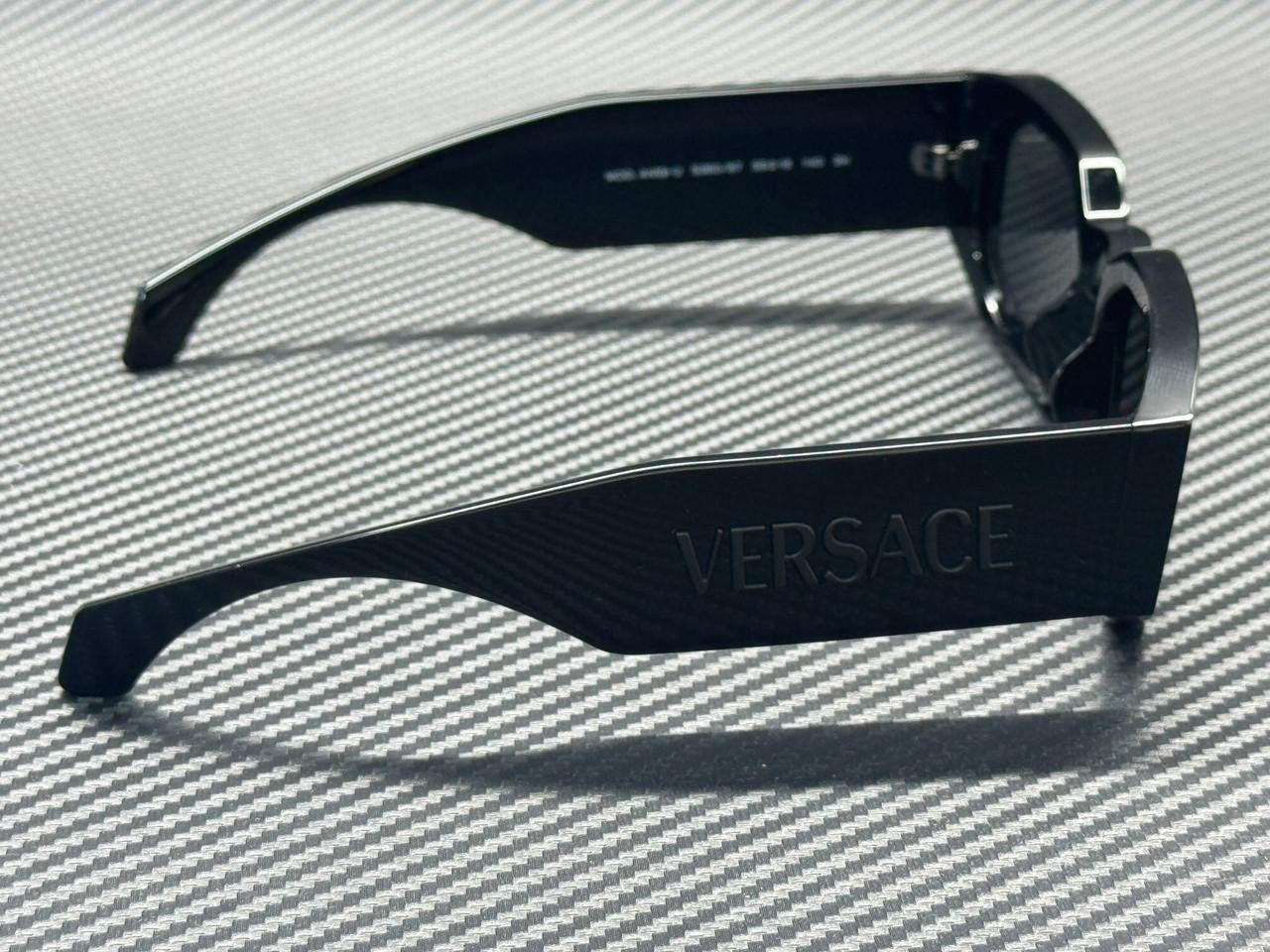 VERSACE VE4489U 536087 Black Grey Men's 55 mm Sunglasses