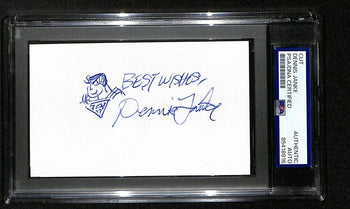 Dennis Janke Signed/Inscr Cut On 3X5 Index Card