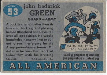 Jack Green 1955 All American Card