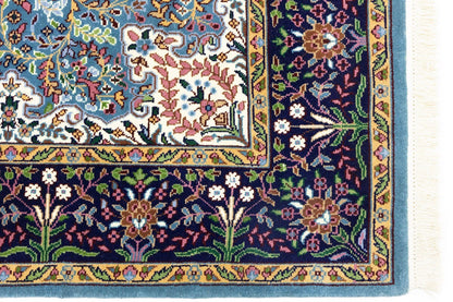Handmade Kirman Oriental Rug Classic Floral