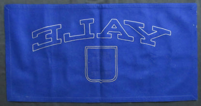 Vintage Yale Blue Vintage  Felt Banner 34 Inches