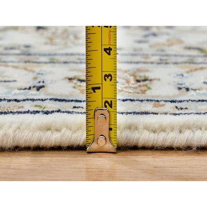 2'9"X26'2" Ivory 250 Kpsi Wool Hand Knotted Nain Xl Runner Rug
