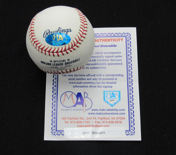 Don Slaught Signed/Auto Yankees 100Th Oml Baseball Mab Jsa 187093