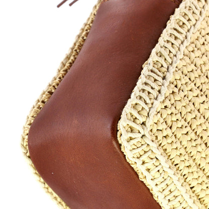 Saint Laurent Lou Camera Bag Woven Raffia Small