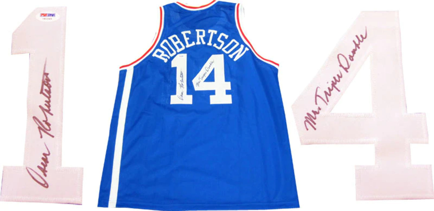 Oscar Robertson Mr. Triple Double Autographed Cincinnati Royals Jersey (Psa/Dna)