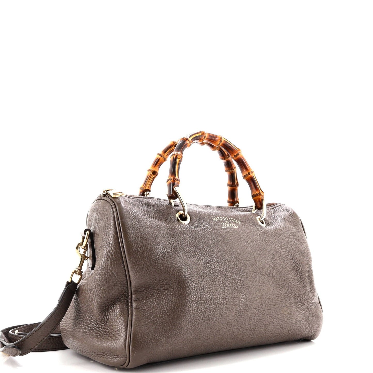 Gucci Bamboo Shopper Boston Bag Leather Medium