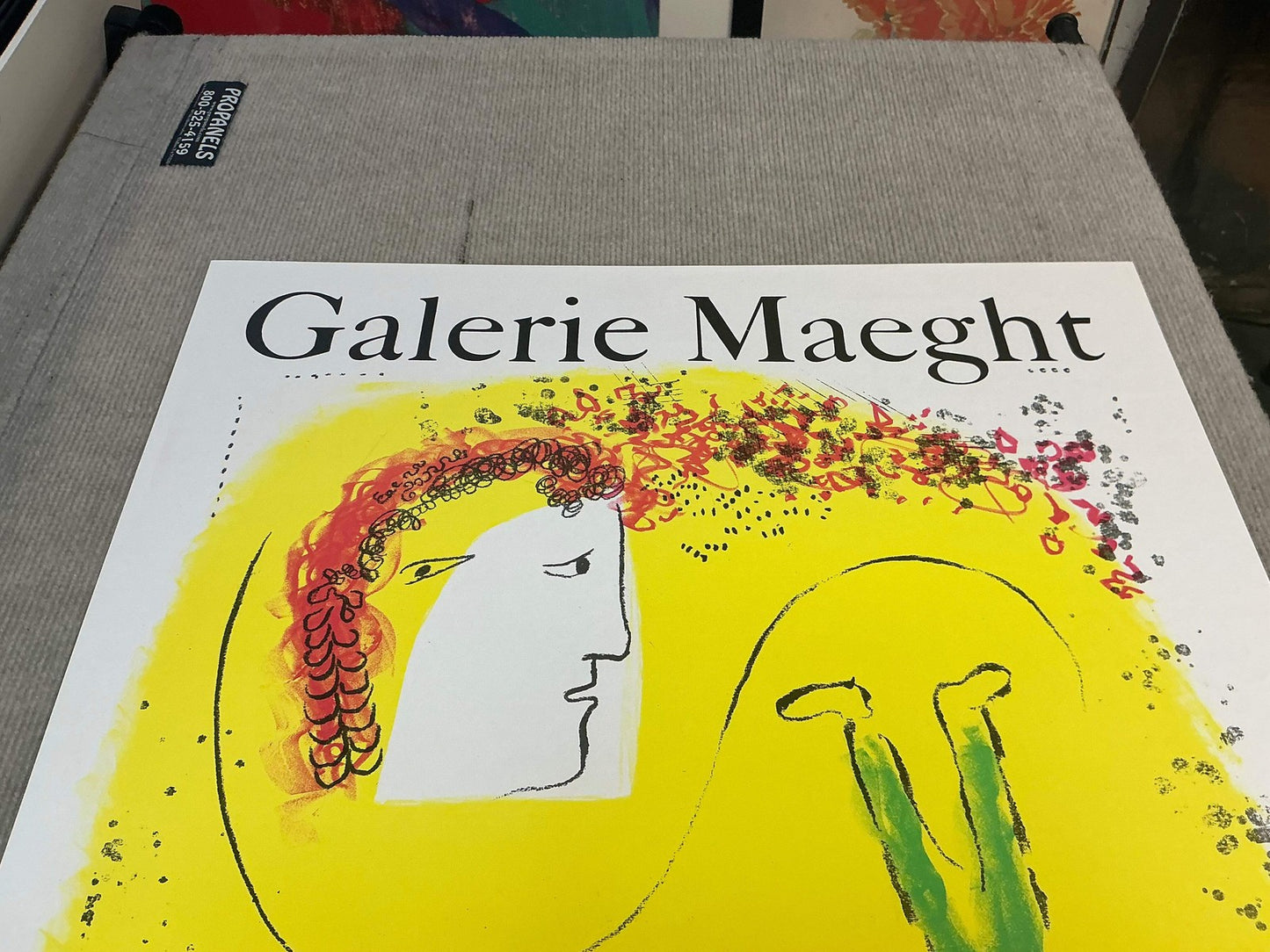 Marc Chagall The Yellow Background " Lithograph Modernism Yellow