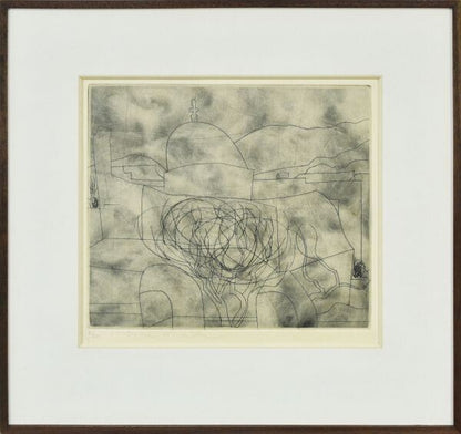 Ben Nicholson Copperplate Print Storm Over Paros