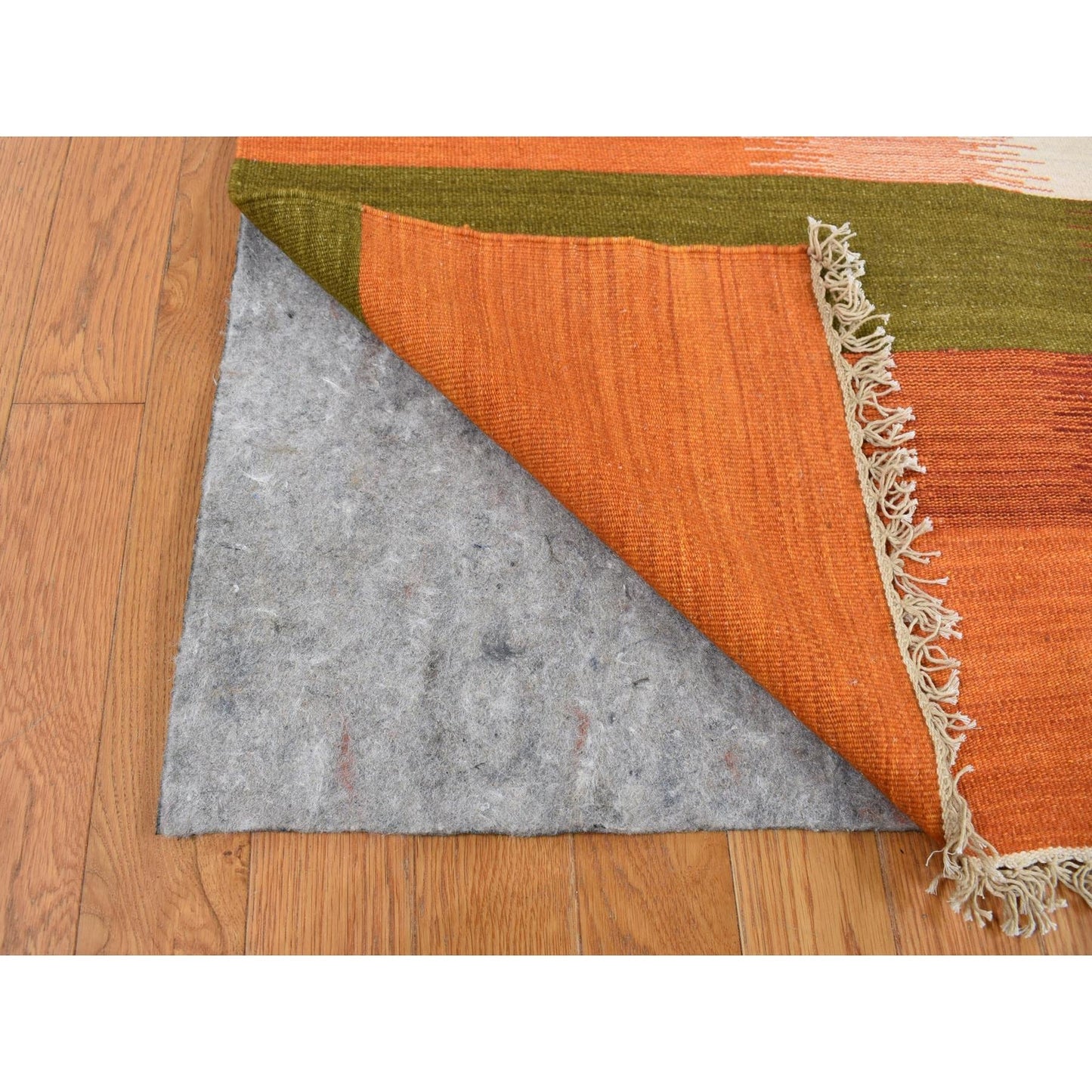 9'1"X12'6" Ivory Hand Woven Flat Weave Durie Kilim 100% Wool Rug