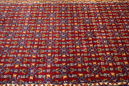 Hand knotted Indo Botemir wool runner rug oriental carpet hallway