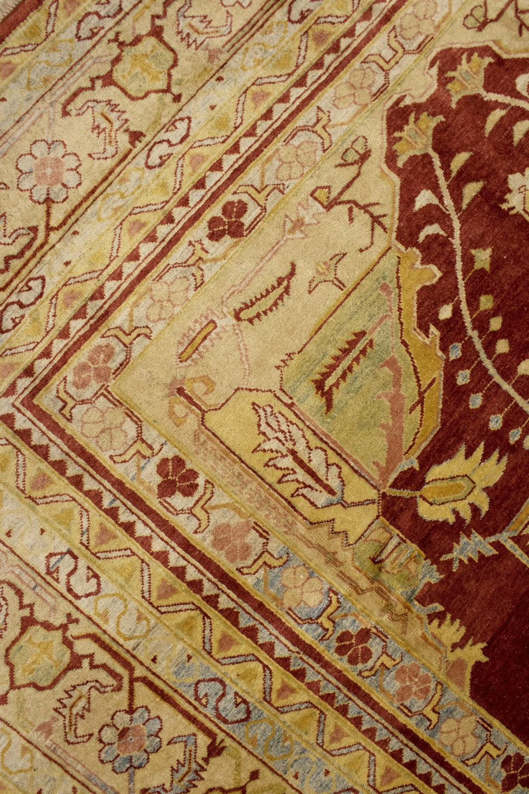 Antique-Washed Ziegler Rug Rusty Red Pakistani Handmade Wool Carpet 8'3X11'5 ft