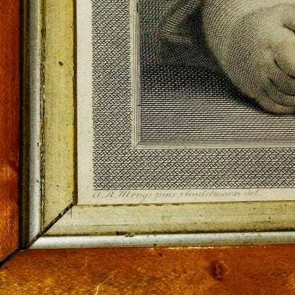 1790 J.F. Bause Engraving After A.R. Mengs Little Cupid Original Antique Print