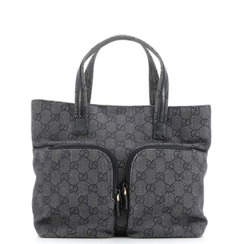 Gucci Double Pocket Tote Gg Canvas Small