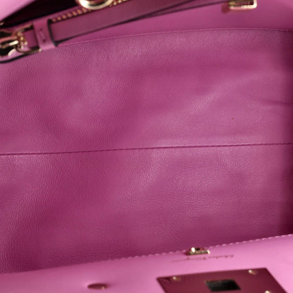 Salvatore Ferragamo Studio Satchel Printed Leather Small