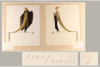 Erte - Ready For The Ball Serigraph Silkscreen Ed111 Signed Numbered Framed