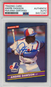 Andre Dawson Autographed 1986 Donruss Card (Psa)