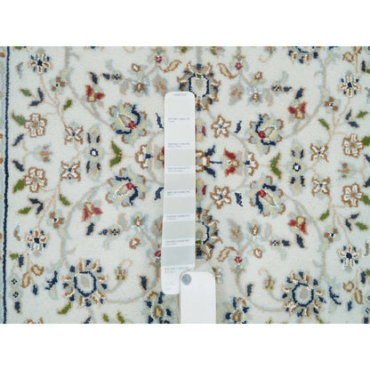 2'6"X22'9" White Hand Knotted Nain Design 250 Kpsi Wool Xl Runner Rug