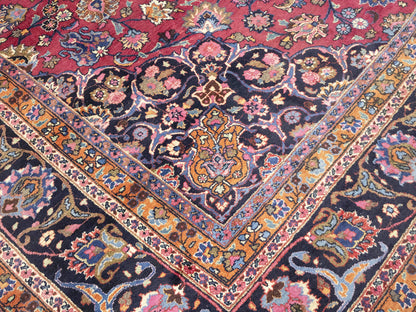 Handmade Traditional Floral Style Signed Rug Wool Oriental Home Carpet 10X13 ft
