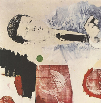 RAUSCHENBERG Quote 19.75" x 15.75" Offset Lithograph 1990 Pop Art