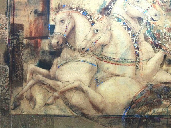 Csaba Markus Carthage Horse Lithograph Print Signed Realism Hungary 252/385