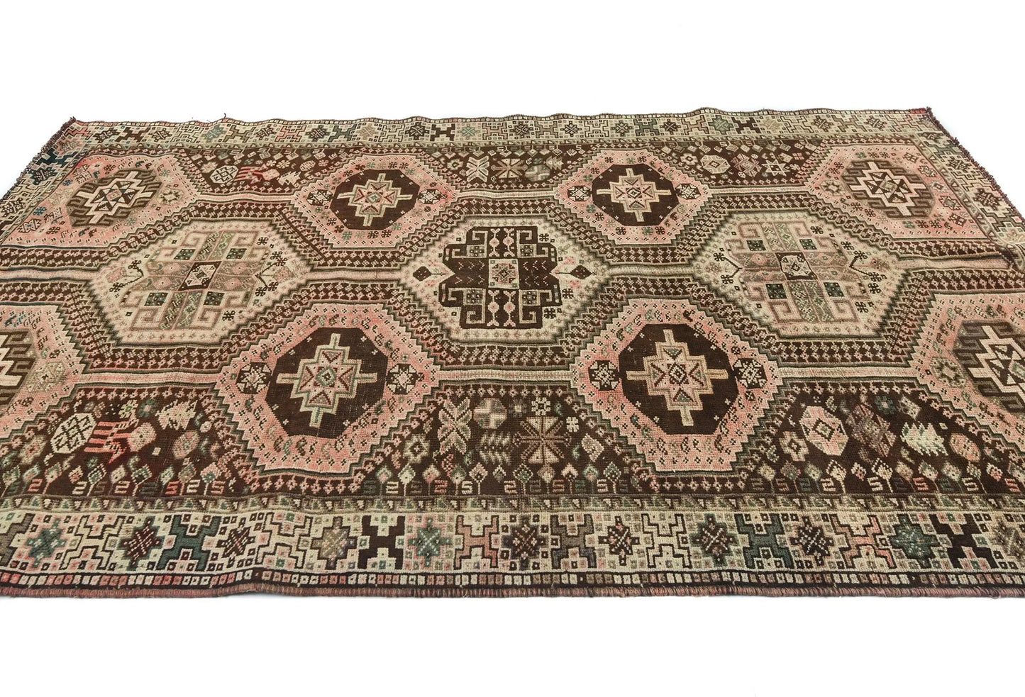 Semi-Antique Tribal Design Wool Oriental Rug