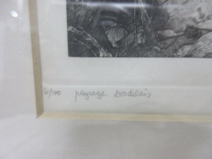 Philippe Mohlitz - Landscape Of Bordeaux Original Etching Signed Numbered Framed