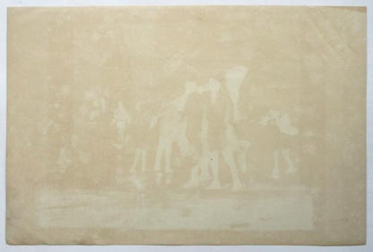 Saito Ioe Seaside Lithograph 1905 Meiji 38 Japanese Antique Print LS No 1